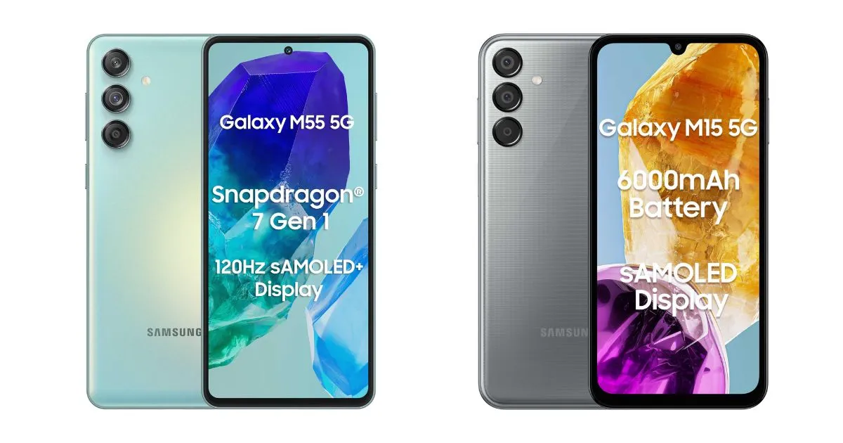 Samsung Galaxy M55 and M15