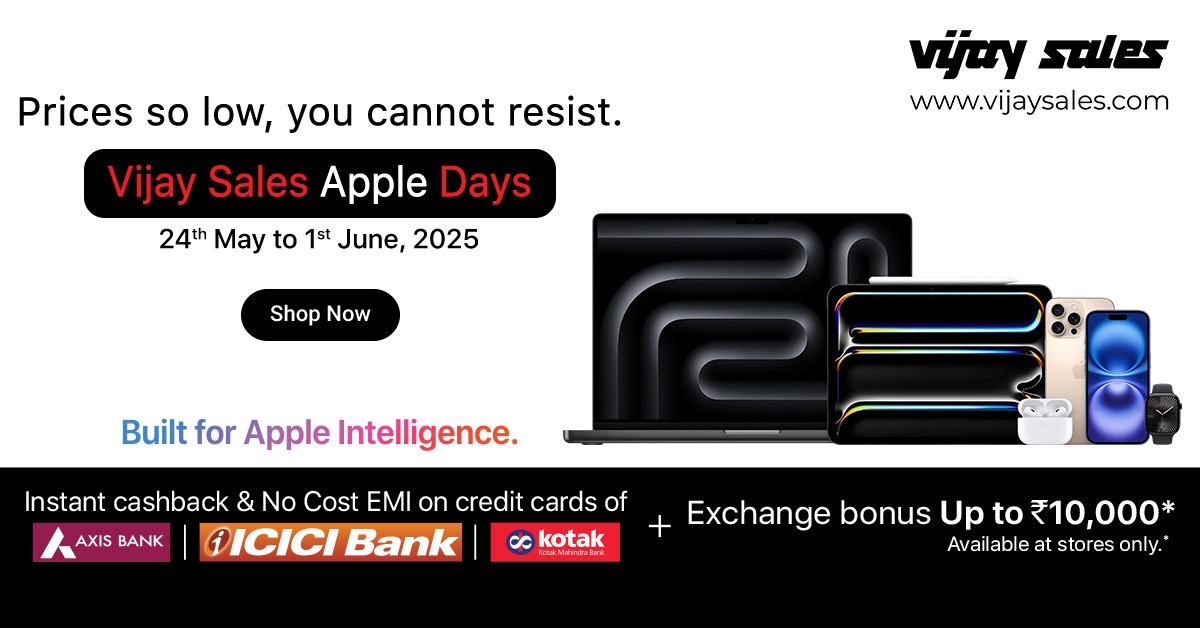 Vijay Sales Launches Apple Days Sale: Major Discounts on iPhones, MacBooks, and More
