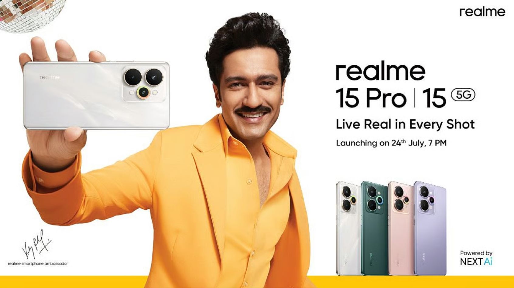 Realme Taps Vicky Kaushal as New Smartphone Ambassador, Realme 15 Series to Launch July 24