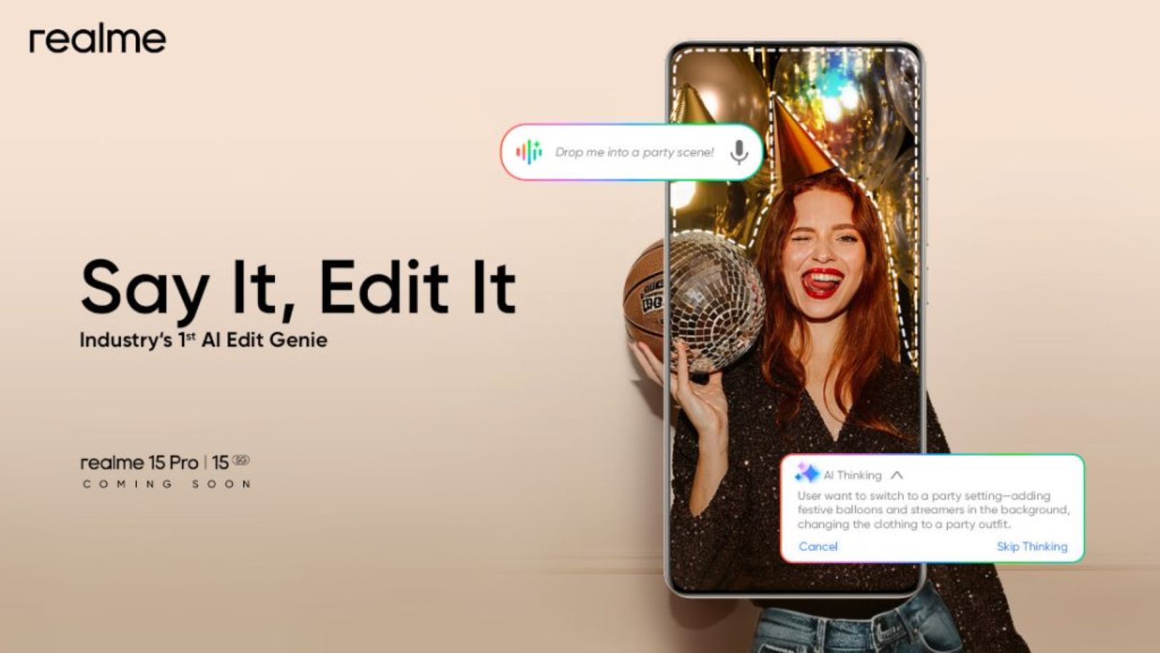 realme 15 Series to Feature Voice-Led Photo Editing with AI Edit Genie