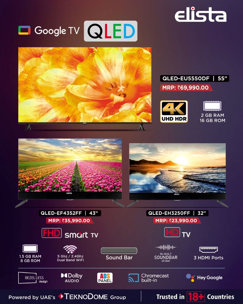 Elista Launches QLED Google TV