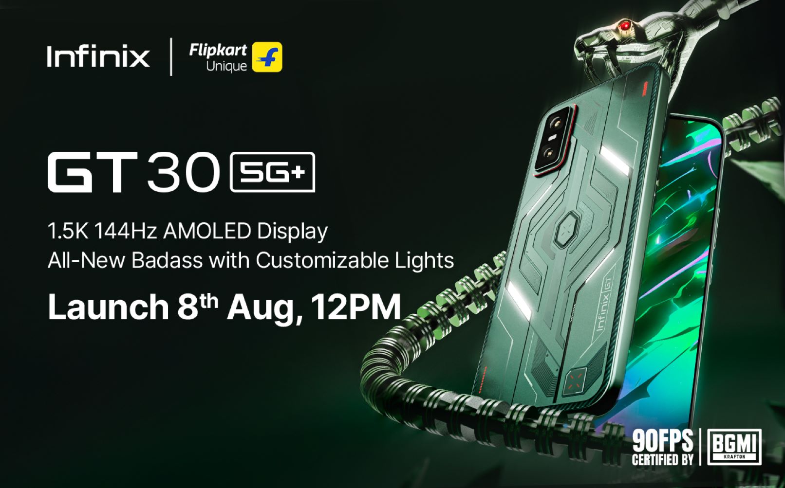 Infinix GT 30 5G+ Debuts in India with MediaTek Dimensity 7400 Chipset