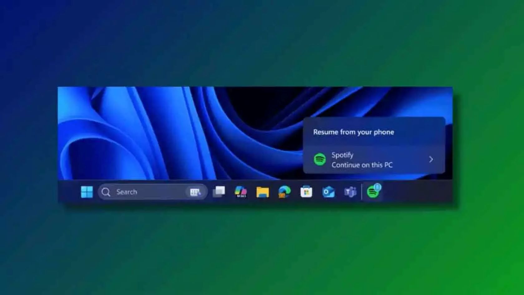 Microsoft Tests Android App Resume on Windows 11 with Spotify