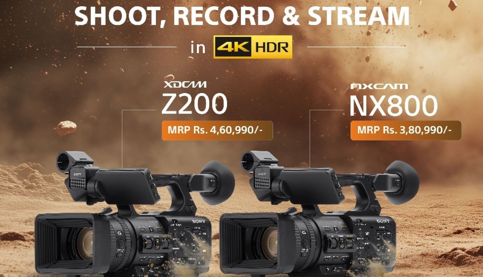 Sony Launches Two New 4K Camcorders in India with AI Autofocus