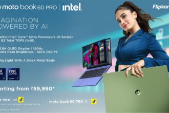 Motorola Launches moto book 60 PRO with Intel Core Ultra Chips in India