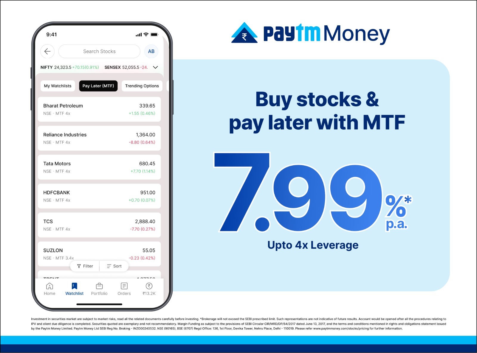 Paytm Money Slashes Margin Trading Rates, Offers Loans from 7.99% 17 Paytm Money Lower Margin
