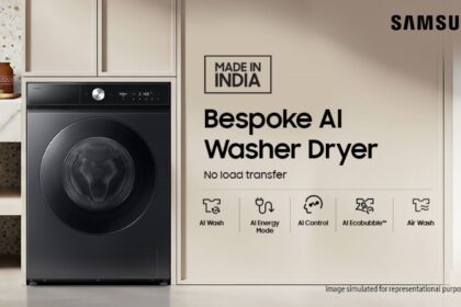 Samsung Begins Local Manufacturing of Bespoke AI Washer Dryer in Chennai