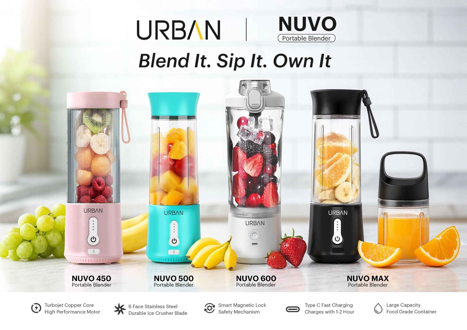 URBAN Enters Lifestyle Tech Market with Nuvo Portable Blender Series in India