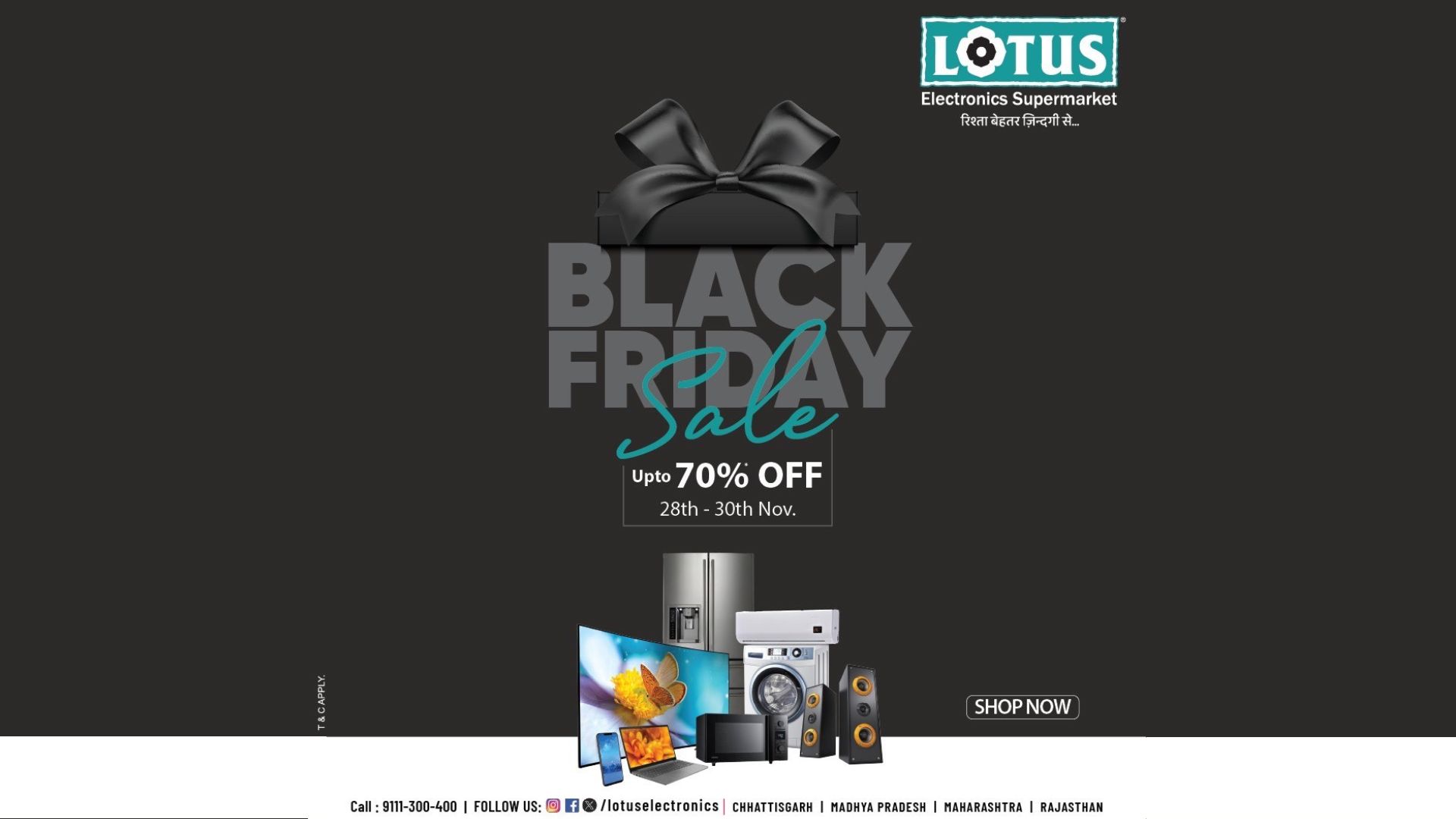 Lotus Electronics Announces Its Biggest Black Friday Sale With Discounts Up to 70 Percent