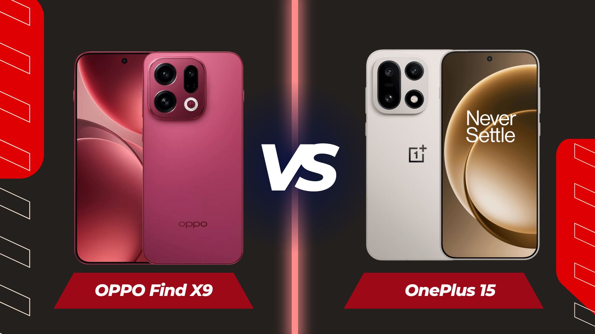 OPPO Find X9 vs OnePlus 15 key specs, features and pricing compared