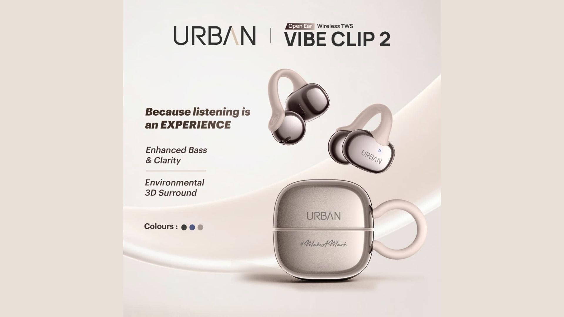 URBAN Vibe Clip 2 Open-Ear Wireless Earbuds Launched in India