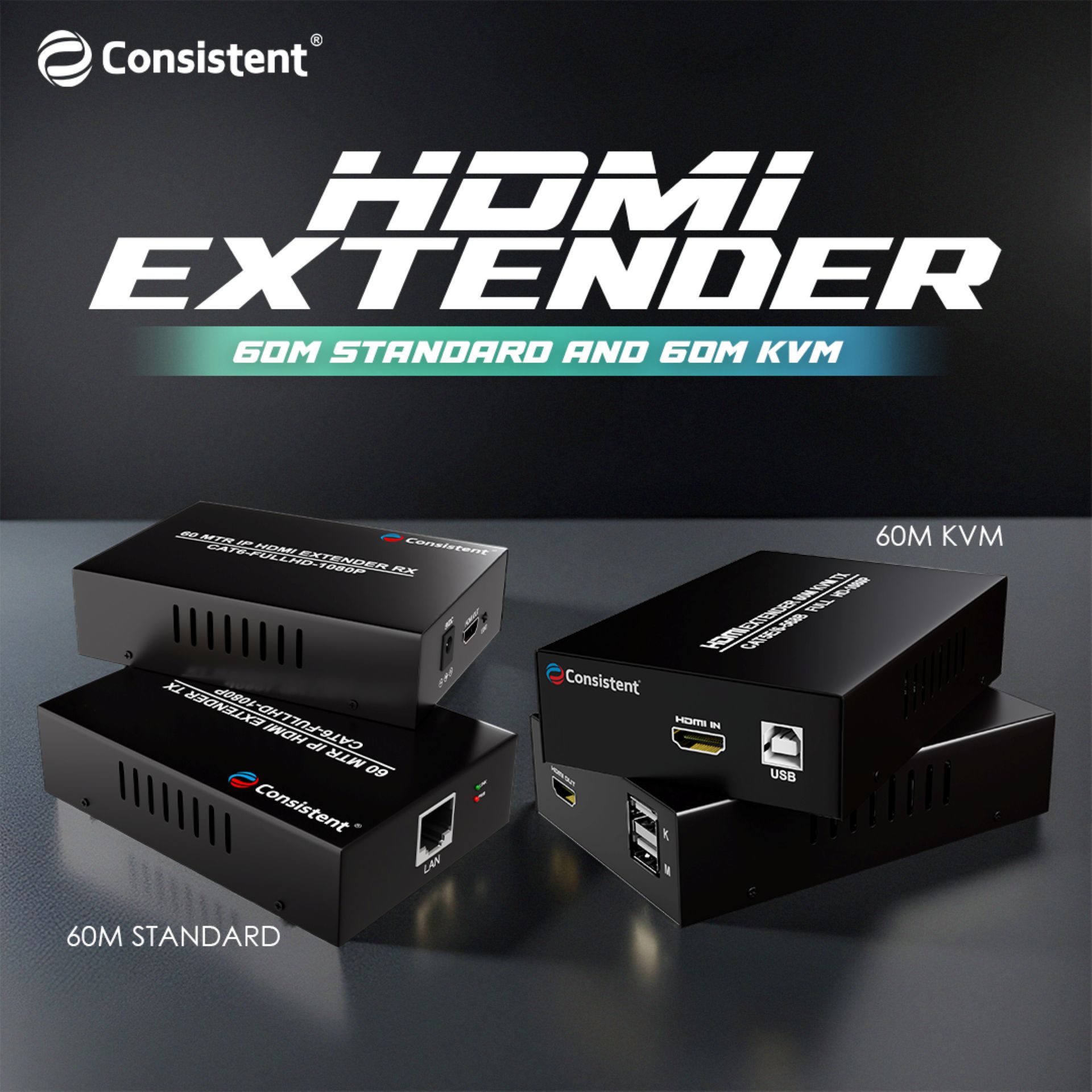 Consistent Infosystems Releases HDMI Extenders with 60 Meter Transmission Range